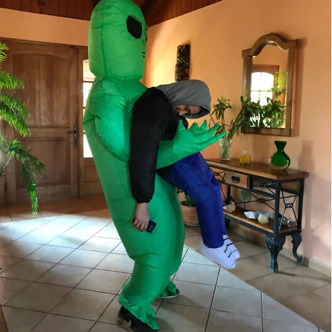 ET Alien Inflatable Costume - Scary Green Suit for Adults