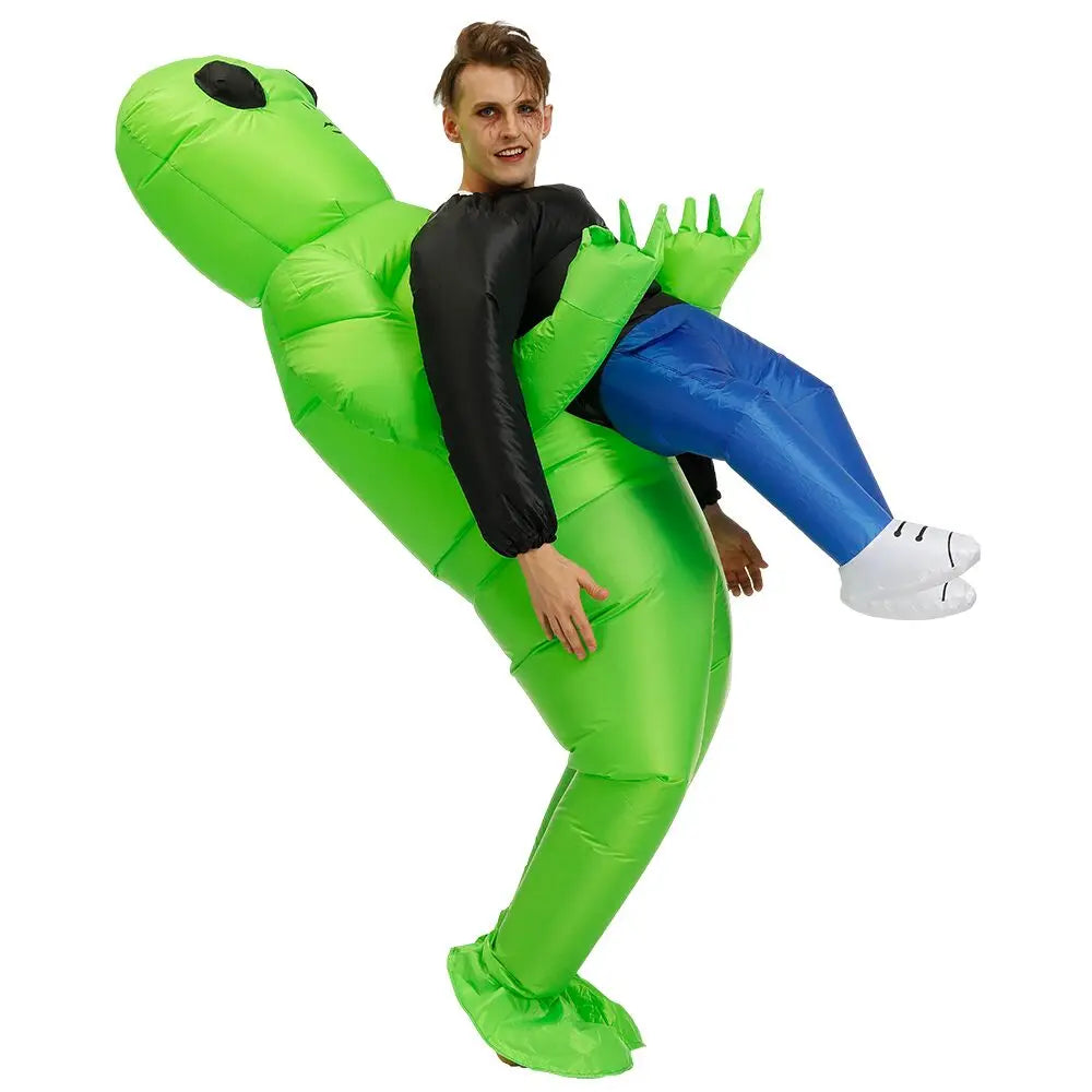 ET Alien Inflatable Costume - Scary Green Suit for Adults