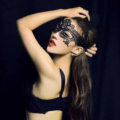 Lace Eye Mask - Women's Halloween Masquerade Costume