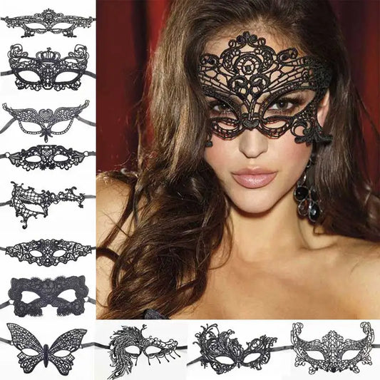 Lace Eye Mask - Women's Halloween Masquerade Costume