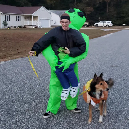 ET Alien Inflatable Costume - Scary Green Suit for Adults