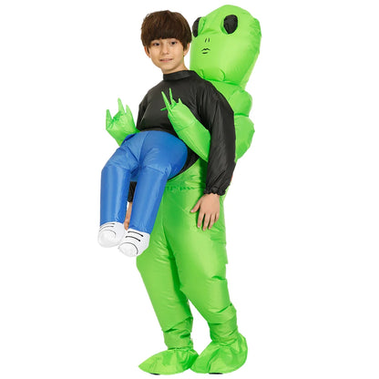 ET Alien Inflatable Costume - Scary Green Suit for Adults