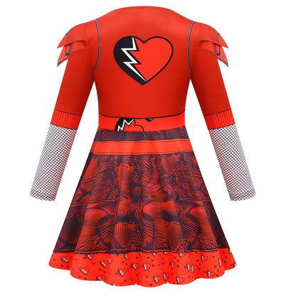 D-Descendants Red Costume for Kids - Halloween Cosplay Outfit