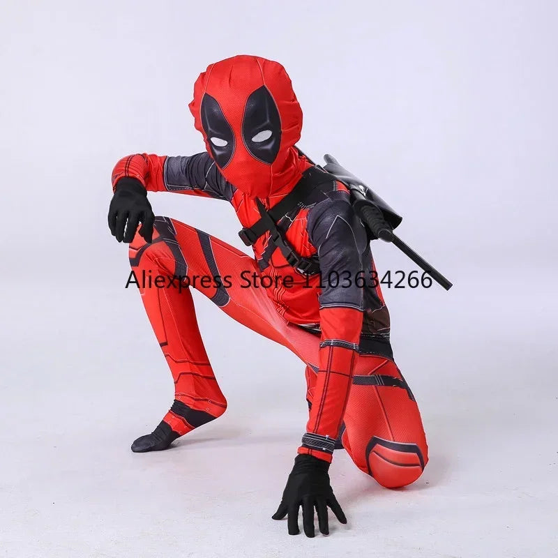 Deadpool Costume - Superhero Jumpsuit & Accessories