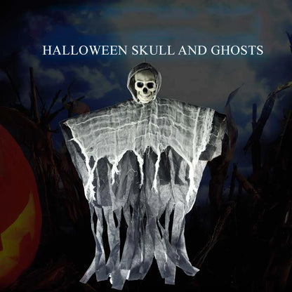 Halloween Hanging Ghost & Skeleton Decorations – Perfect for Spooky Parties