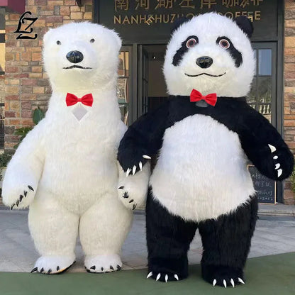 2.6m Giant Panda Bear Mascot Costume - Inflatable Halloween Outfit