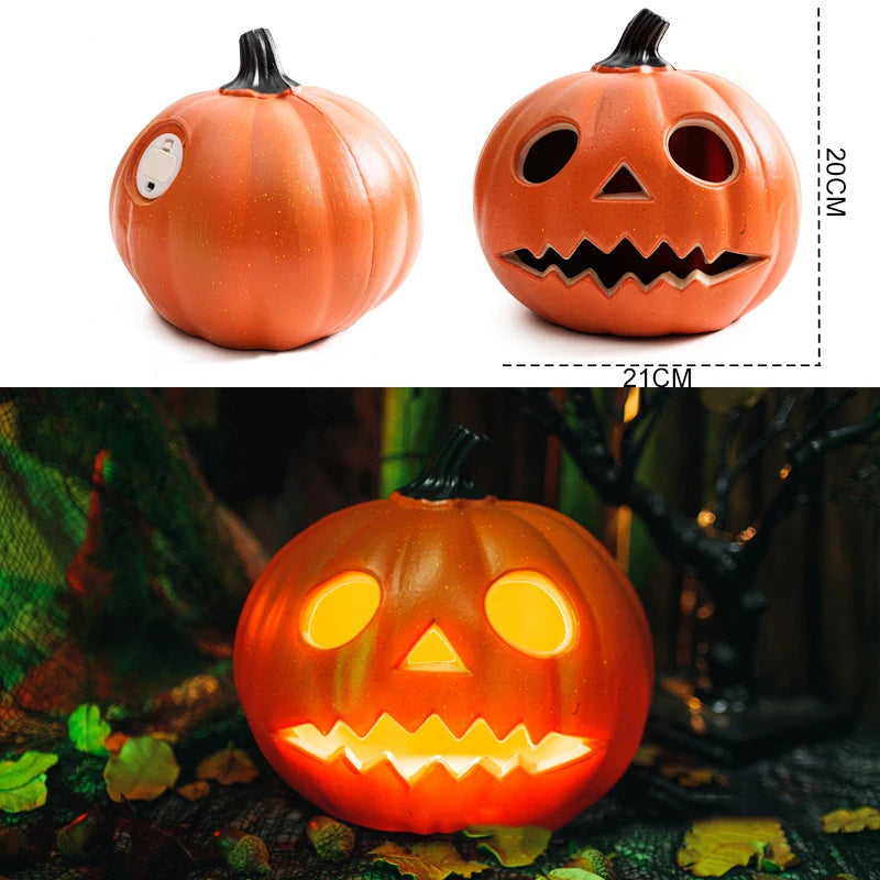 LED Scream Pumpkin Lights – Halloween Decoration for Night & Outdoor