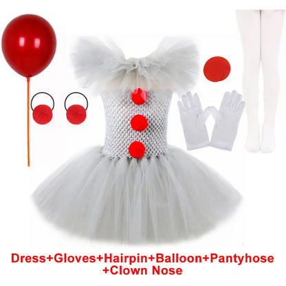 Gray Joker Girls Costume - Tutu Dress for Halloween & Carnival