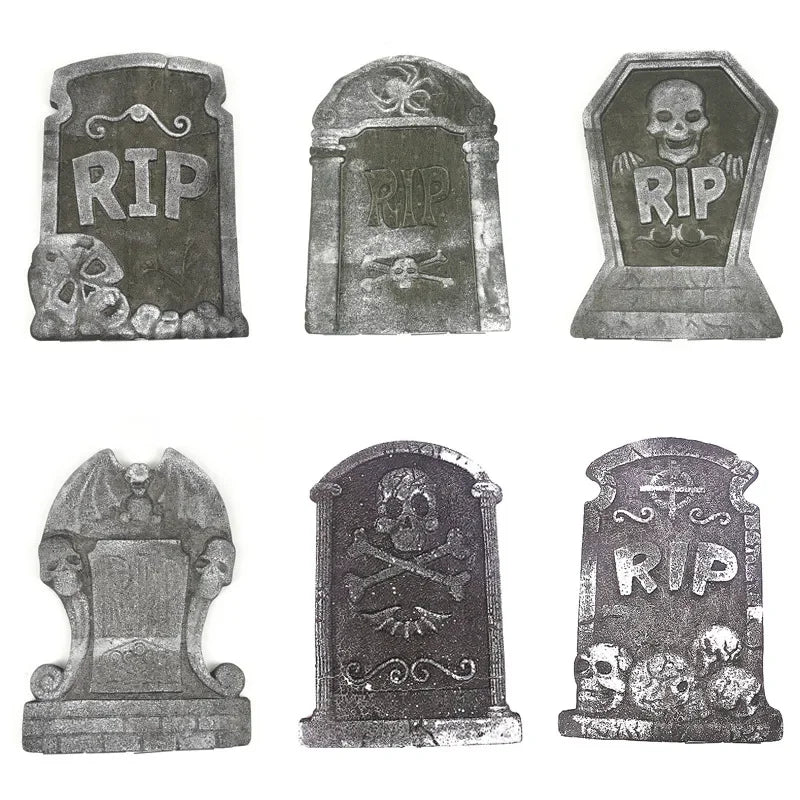 Halloween Foam Tombstone Decoration - Haunted House Props for Kids & Adults