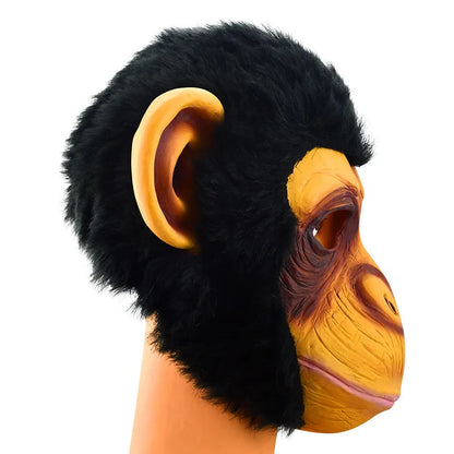 Novelty Animal Head Mask - Monkey & Dog for Halloween Cosplay