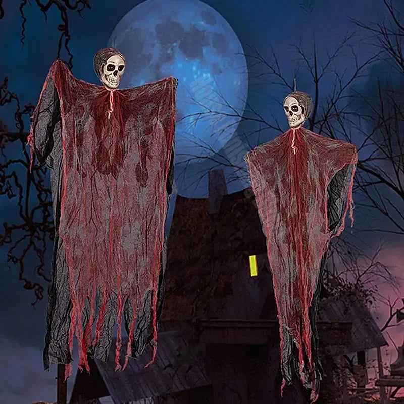 Hanging Ghost Skull - Scary Halloween Party Decoration