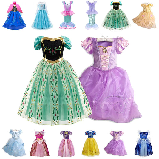 Girls' Princess Dress – Cinderella, Snow White & More for Halloween or Parties