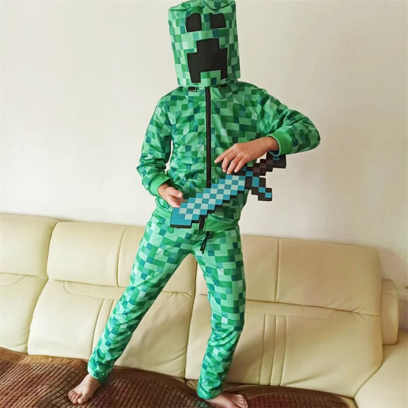 Kids Green Sportswear - Halloween Cosplay Costume & Headgear