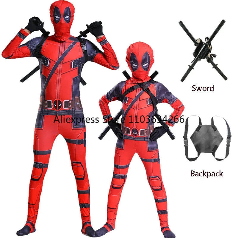 Deadpool Costume - Superhero Jumpsuit & Accessories