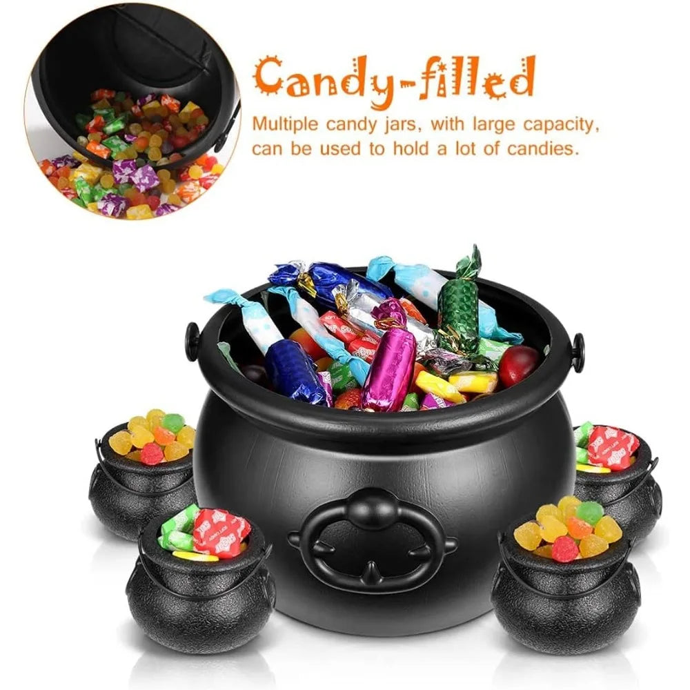 Large Wizard Cauldron Prop - Halloween Table Decoration & Candy Holder