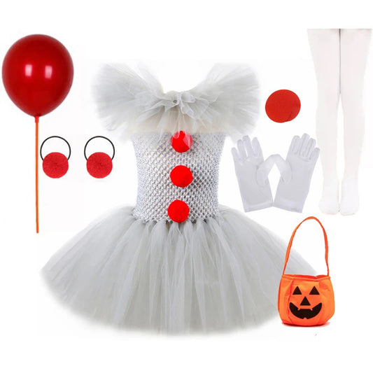 Gray Joker Girls Costume - Tutu Dress for Halloween & Carnival