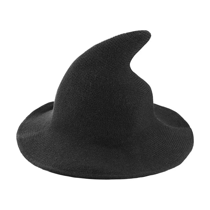 Women's Knit Witch Hat - Foldable Halloween Cosplay Accessory