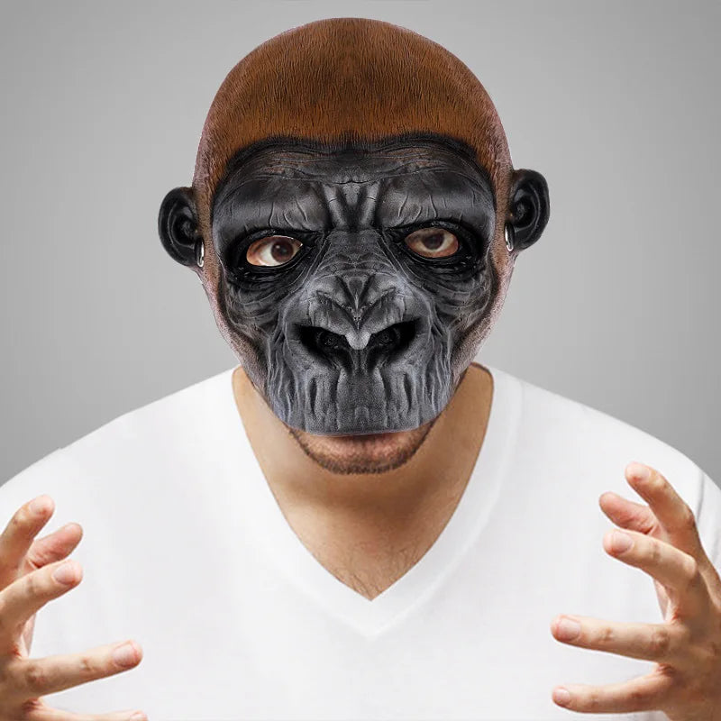 Novelty Animal Head Mask - Monkey & Dog for Halloween Cosplay