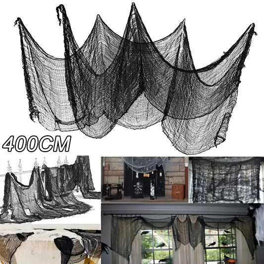 400cm Black Gauze - Halloween Haunted House Decoration