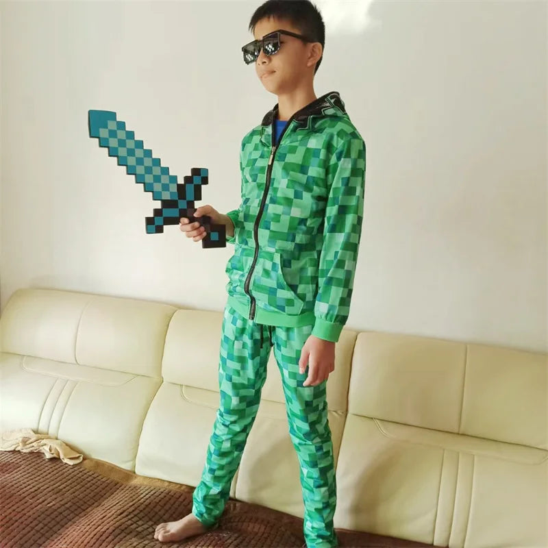 Kids Green Sportswear - Halloween Cosplay Costume & Headgear