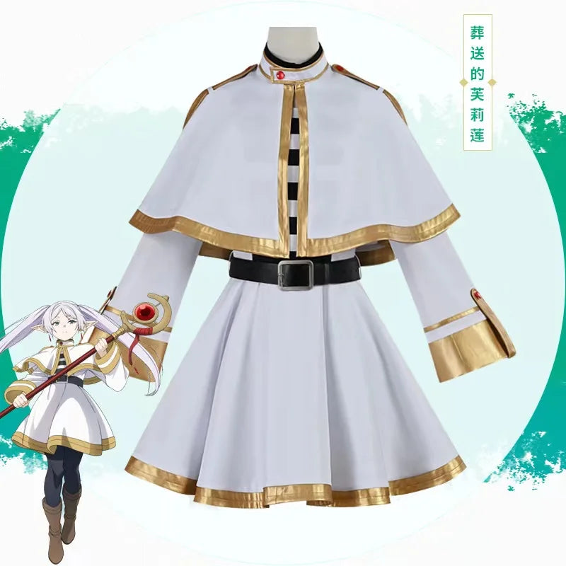 Sousou No Frieren Cosplay Costume - Elf Wig & Shoes for Women