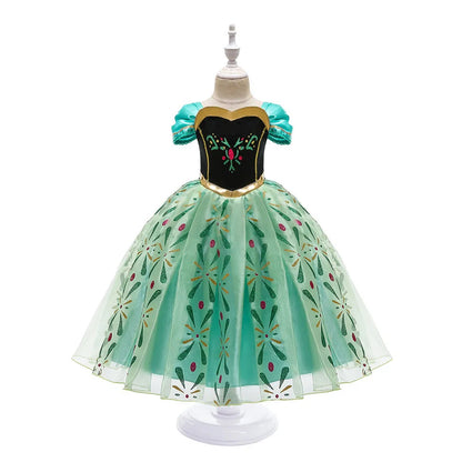 Princess Cosplay Dress for Girls - Summer Halloween Costume & Party Outfit