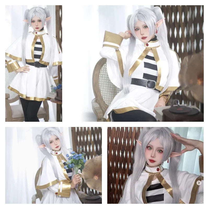 Sousou No Frieren Cosplay Costume - Elf Wig & Shoes for Women