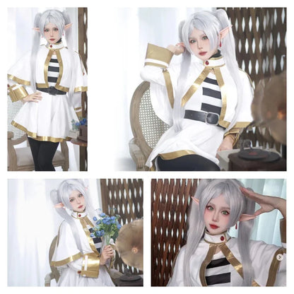 Sousou No Frieren Cosplay Costume - Elf Wig & Shoes for Women