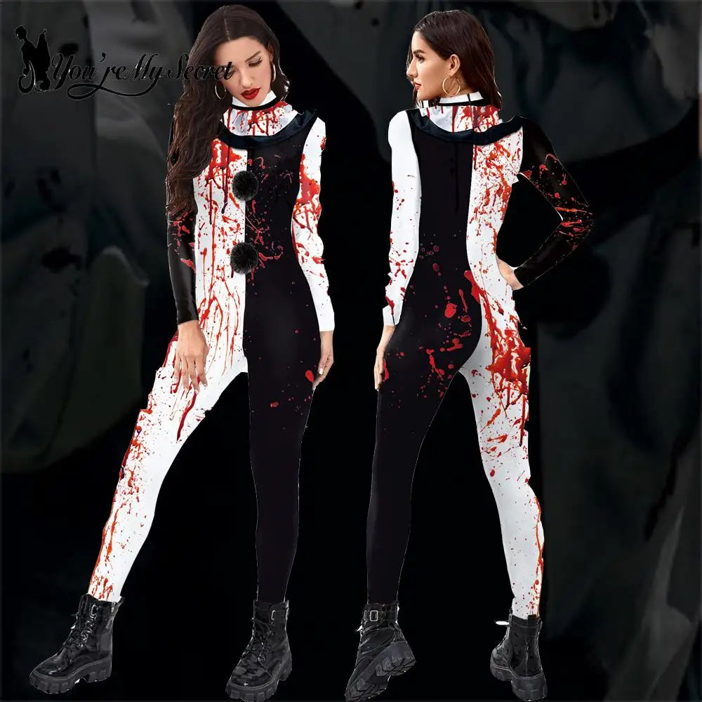 Terrifier 3 Clown Costume - 3D Spandex Jumpsuit for Adults