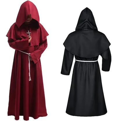 Wizard Costume - Medieval Hooded Robe for Halloween Cosplay