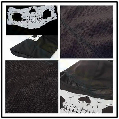 Skull Print Balaclava - Windproof Full Face Mask for Biking & Skiing