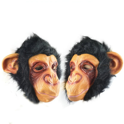 Novelty Animal Head Mask - Monkey & Dog for Halloween Cosplay