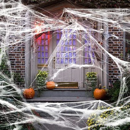 Halloween Spider Web & Scream Decorations – Perfect for Haunted Houses