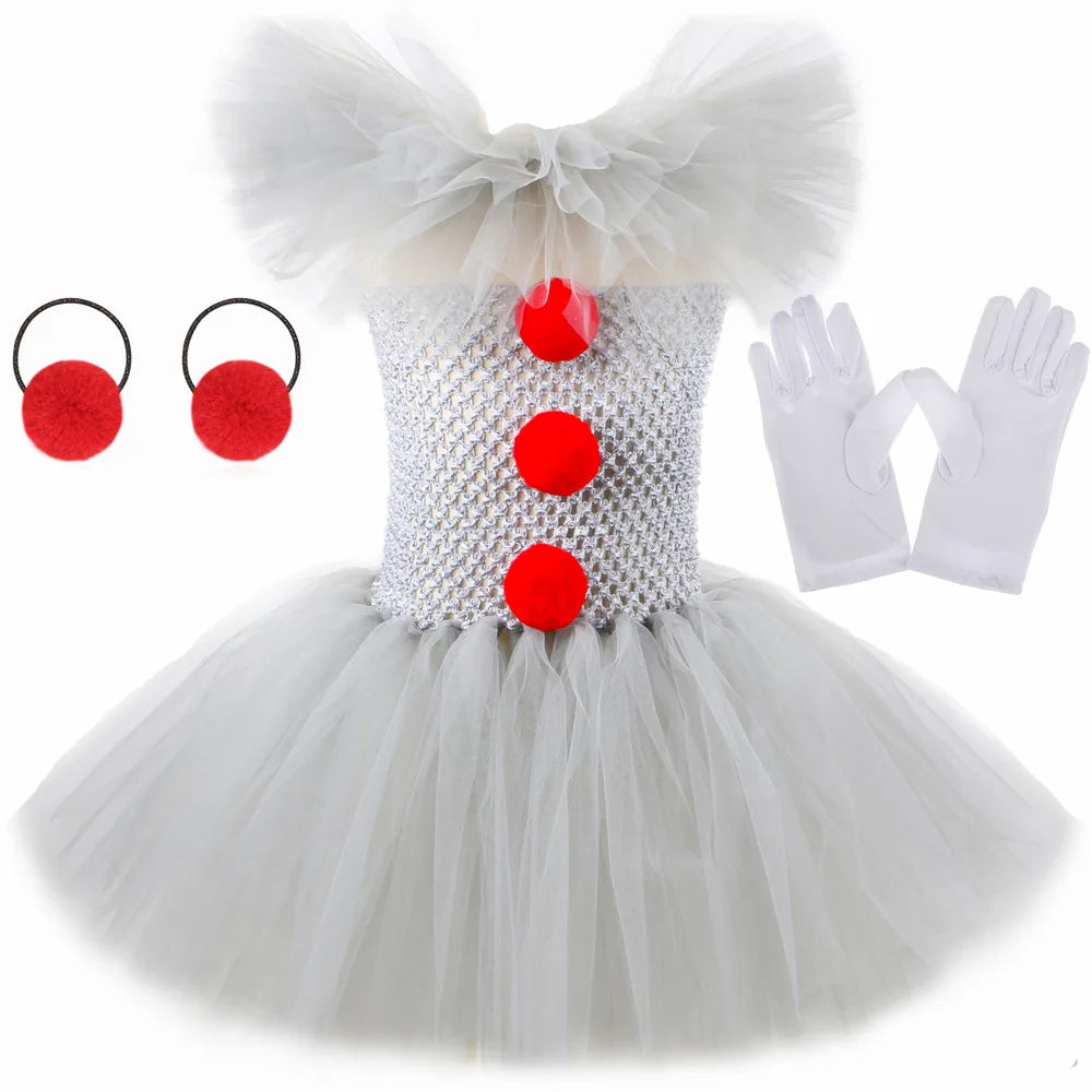 Gray Joker Girls Costume - Tutu Dress for Halloween & Carnival