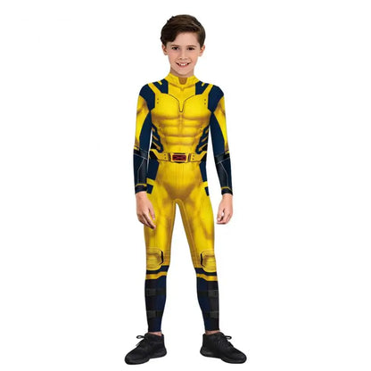 Deadpool Wolverine Costume - Kids Jumpsuit for Halloween