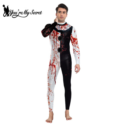 Terrifier 3 Clown Costume - 3D Spandex Jumpsuit for Adults