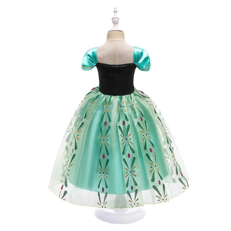 Princess Cosplay Dress for Girls - Summer Halloween Costume & Party Outfit